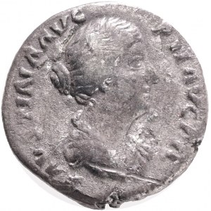 Faustina young 145-161 CE, Denarius RIC 508, Silver 2,61g 16 mm mint Roma