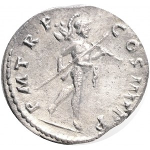 Trajan (AD 98-117). Rome.AR Denarius. Obv: IMP CAES NERVA TRAIAN AVG GERM. Laureate head right.Rev: P M TR P COS IIII P P. Mars advancing right, holding spear and trophy.Ref.: Woytek 104a; RIC 52. AR. 3,2g.