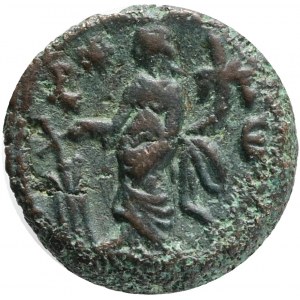 Roman Provincial Coins, Egypt,Alexandria, Maximianus Herculius (First reign, 286-305). Billon Tetradrachm, Obv: A K M A OYA MAΞIMIANOC CЄB. Laureate, draped and cuirassed bust right. Rev: Tyche standing left, holding rudder and cornucopia; L - Є (date) ac