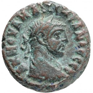 Roman Provincial Coins, Egypt,Alexandria, Maximianus Herculius 286-305, Billon Tetradrachm.Obv: Α Κ Μ ΟΥΑ ΜΑΞΙΜΙΑΝΟϹ ϹΕΒ; laureate, draped and cuirassed bust of Maximian, right, seen from rear.Rev: L Γ; Eusebeia standing left, placing incense on altar to 