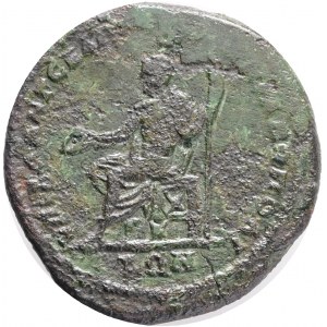 Roman Provincial Coins, MOESIA INFERIOR, Marcianopolis. Elagabalus. AD 218-222. Julius Antonius Seleucus, consular legate. Laureate and cuirassed bust right / Zeus seated left, holding phiale and scepter. H&amp;J, Marcianopolis , 6.26.1.1; AMNG I 810; Var