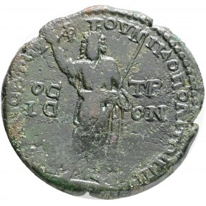 Roman Provincial Coins, MOESIA INFERIOR, Nicopolis ad Istrum. Elagabalus. AD 218-222. Æ. Novius Rufus, legatus consularis. Radiate, draped, and cuirassed bust right / Serapis standing facing, raising hand and holding scepter. AMNG I 1900; H&amp;J 8.26.6.2
