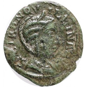 Roman Provincial Thrace, Deultum. Tranquillina, c. AD 241-244. AE. Obv.: SAB TRANQVILLINA AVG; diademed and draped bust of Tranquillina, right,Rev.:COL FL PAC DEVLT; Minerva advancing right, holding spear and shield.Ref.: RPC vol.II.2 1062 - Only 1 specim