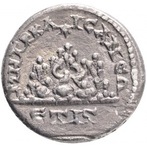 ROMAN PROVINCIAL. CAPPADOCIA, CAESAREA-EUSEBIA. Septimius Severus. Silver Drachm, dated RY 16 = AD 207/8. Obv: AY KAI Λ CЄΠ CЄOYHPOC, laureate head right. Rev: MHTP KAICA NЄΩ, Mt. Argaeus surmounted by star; ЄT IϚ (date) in exergue. eference: Sydenham, Ca