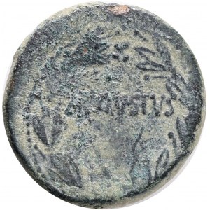 SELEUCIS & PIERIA. Antioch. Augustus (27 BC-14 AD). Ae.Obv : CAESAR.Bare head right.Rev : AVGVSTVS.Legend within wreath.Ref.: RPC I online 4100; McAlee 190.AE. 11,53g.
