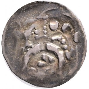 Austria Eberhard I. von Hippoltstein und Biburg 1147-1164, Erzbistum Salzburg. Friesacher Pfennig, o.J. Salzburg, Pr.8var., Lu.4, CNA Ca.5, Ag. 0.97g irregular