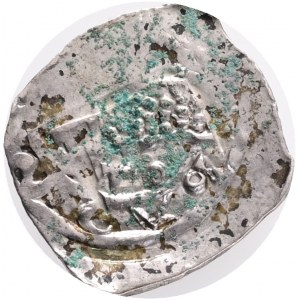 Austria Carinthia. Bernhard (1202 - 1256). Pfennig - Friesacher Schlag (silver). St. Veit. Obv: Duke with sword and shield standing frontally. Rev: Peacock cross, in the quadrants flowers.CNA Cb17. Silver 0,80g