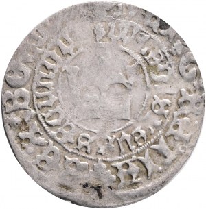 Bohême VLADISLAV II. Prague Groschen , ND, (1471-1516), , RR !, type Hás#XXIII, Ag. 2,19g, 26mm Kutná Hora (Kuttenberg)