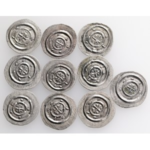 Hungary 1 Denar ND 1131-41 Béla II Lot 10 coins, ÉH#53, H#102, Ag.0,38g, 11,5mm