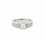 14K WHITE GOLD RING - 6.24 GR WITH DIAMONDS - DH-R306