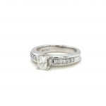 14K WHITE GOLD RING - 6.24 GR WITH DIAMONDS - DH-R306