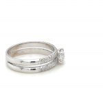 RING AUS 18K WEISSGOLD - 4,10 GR MIT DIAMANTEN - DH-R771