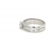 RING AUS 18K WEISSGOLD - 4,10 GR MIT DIAMANTEN - DH-R771