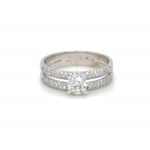 RING AUS 18K WEISSGOLD - 4,10 GR MIT DIAMANTEN - DH-R771