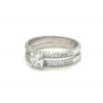 RING AUS 18K WEISSGOLD - 4,10 GR MIT DIAMANTEN - DH-R771