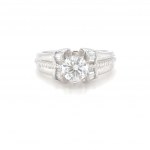 PLATINUM RING 7.20 GR WITH DIAMONDS - RNG30606