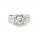 PLATINUM RING 7.20 GR WITH DIAMONDS - RNG30606