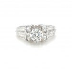 PLATINUM RING 7.20 GR WITH DIAMONDS - RNG30606