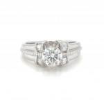 PLATINUM RING 7.20 GR WITH DIAMONDS - RNG30606