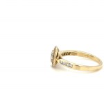 BAGUE EN OR JAUNE - 2.20 GR AVEC DIAMANTS - DH-R201