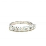 14K WHITE GOLD RING 2.72 GR HALF ETERNITY WITH NATURAL DIAMONDS 1.27 CARATS - RNG40804