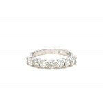 14K WHITE GOLD RING 2.72 GR HALF ETERNITY WITH NATURAL DIAMONDS 1.27 CARATS - RNG40804