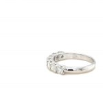 14K WHITE GOLD RING 2.72 GR HALF ETERNITY WITH NATURAL DIAMONDS 1.27 CARATS - RNG40804