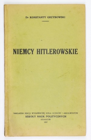 GRZYBOWSKI Konstanty - Nazi Germany. 1937