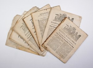 GAZETA Warszawska. Set of 9 issues 1791