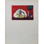 Wassily Kandinsky, Two Horsemen on Red Background (Dwóch Jeźdźców na Czerwonym Tle), 1938