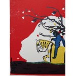 Wassily Kandinsky, Two Horsemen on Red Background (Dwóch Jeźdźców na Czerwonym Tle), 1938