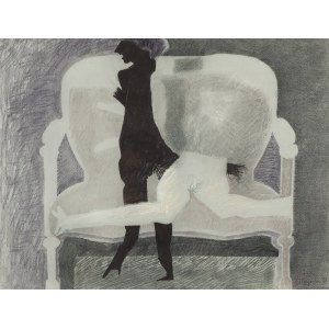 Teresa Pągowska (1926 Warszawa - 2007 Warszawa), Z cyklu Kanapy, 1982