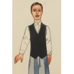 Jerzy Nowosielski (1923 Kraków - 2011 Kraków), Projekt lalki do spektaklu Przygody Misia Łazęgi Giennadija Matwiejewa, 1950