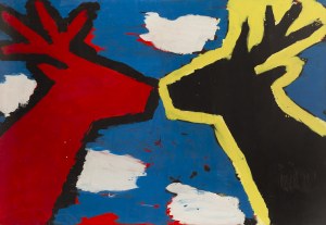 Zdzisław Nitka (ur. 1962, Oborniki Śląskie), Bez tytułu (Całujące się jelonki), 1994