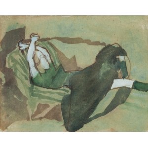 Piotr Potworowski (1898 Warszawa - 1962 Warszawa), Na sofie II, 1956