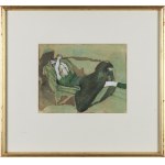 Piotr Potworowski (1898 Warszawa - 1962 Warszawa), Na sofie II, 1956