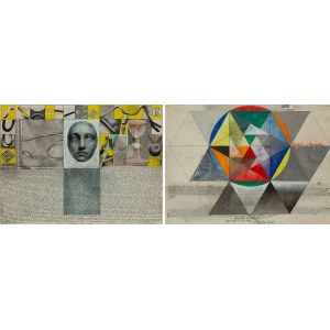 Zbigniew Makowski (1930 Warszawa - 2019 Warszawa), Bez tytułu [praca dwustronna], 1982