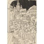 Teresa Murak (ur. 1949, Kiełczewice), Rysunek z cyklu Ścierki Wizytek, 1996