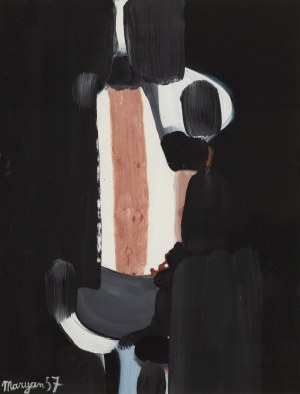 Pinchas Burstein \ Maryan (1927 Nowy Sącz - 1977 Nowy Jork), Bez tytułu, 1957