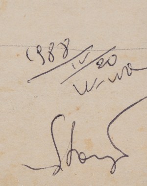 Stasys Eidrigevicius (ur. 1949, Mediniszki na Litwie), Zajączek, 1988