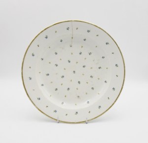 KORZEC - Porcelain Manufactory in Korc (1790-1832), Service platter with cornflower throw