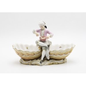 MIŚNIA - Królewska Manufaktura Porcelany, Naczynie do przypraw z figurką kucharza