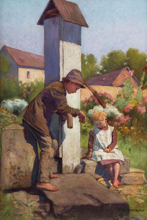 Stefan Matejko (1871-1933), Dzieci przy studni