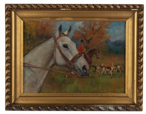 Jerzy Kossak (1886 Kraków - 1955 tamże), Głowa konia z polowania par force