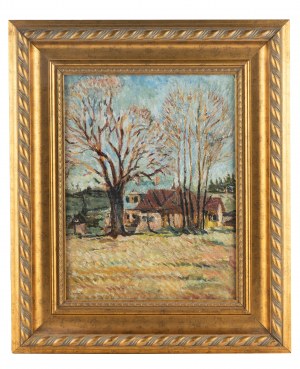 Edward Kokoszko (1900 Izdebno near Grodzisk Maz. - 1962 Warsaw), Landscape with trees