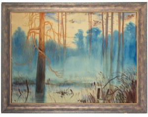Stanisław Fabijański (1865 Paryż - 1947 Kraków), Mgły leśne, 1918 r.