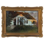 Bronisława Rychter-Janowska (1868 Cracovie - 1953), Manoir au soleil couchant
