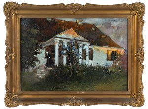 Bronisława Rychter-Janowska (1868 Kraków - 1953 tamże), Dworek w zachodzącym słońcu