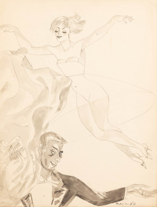 Maja Berezowska (1893 Baranowicze - 1978 Warszawa), Na balu, 1960 r.