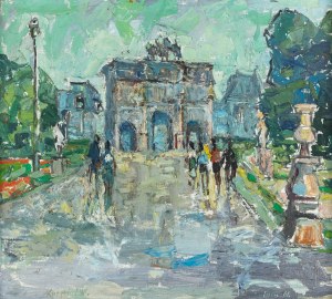 Władysław Kurpiel (1910-1983), Paryż - Łuk Triumfalny Carrousel, 1961 r.